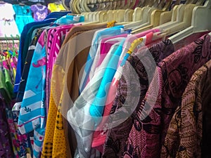 line of women\'s clothing sold in the market