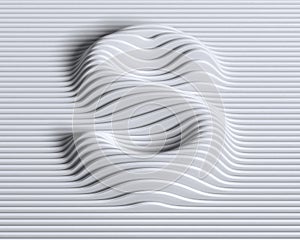 Linear 3d font letter S