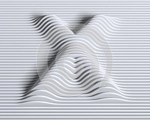 Linear 3d font letter X