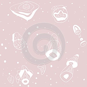 Linear abstract illustration. Seamless pattern for