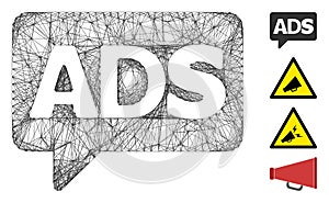 Linear Advertisiment Message Vector Mesh photo