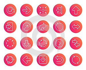 Linear Arrow icons. Download, Synchronize.