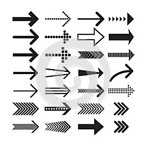 Linear Arrow icons set. Universal Arrow icon