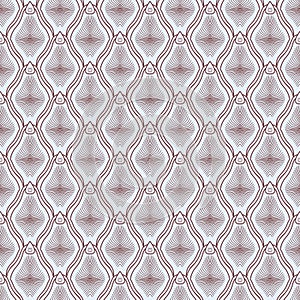 Linear art deco pattern, seamless vector pattern