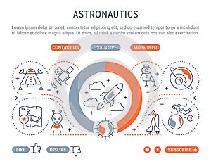 Linear Banner of Astronautics.