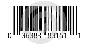 Linear vector bar code template. Barcode pattern.