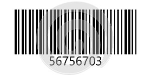 Linear vector bar code template. Barcode pattern.