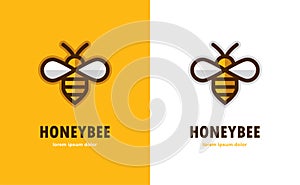 Linear bee icon.