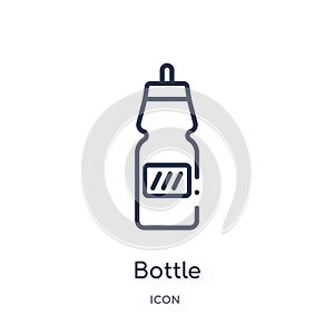 Linear bottle icon from Football outline collection. Thin line bottle vector isolated on white background. bottle trendy