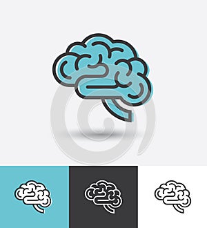 Linear brain icon photo