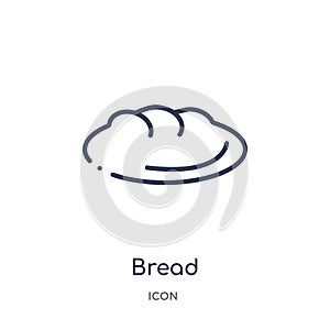 Linear bread icon from Agriculture farming and gardening outline collection. Thin line bread vector isolated on white background.