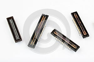 Linear charged coupled devices CCD, optical scanner sensor chips photo