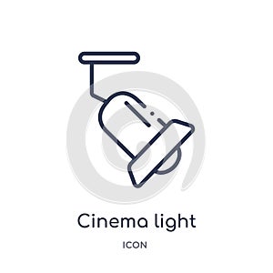Linear cinema light source icon from Cinema outline collection. Thin line cinema light source vector isolated on white background