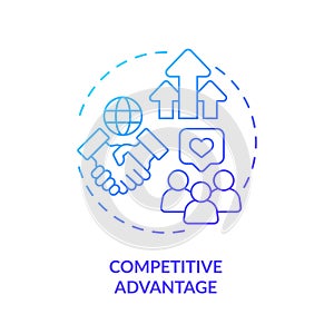 Linear competitive advantage icon FDI concept