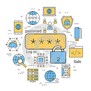 Linear concept of safe using of internet