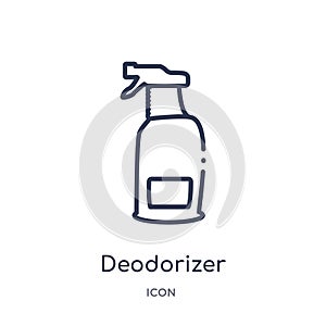 Linear deodorizer icon from Cleaning outline collection. Thin line deodorizer vector isolated on white background. deodorizer