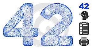 Linear 42 Digits Text Vector Mesh