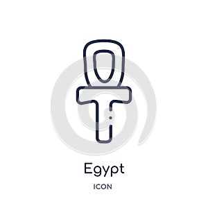 Linear egypt icon from History outline collection. Thin line egypt icon isolated on white background. egypt trendy illustration