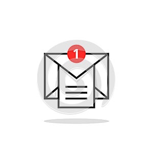 Linear email like inbox notice logo