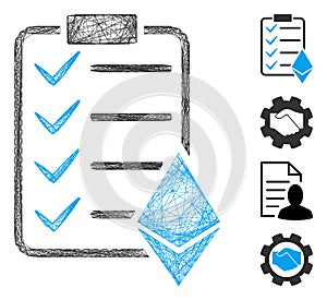 Linear Ethereum Smart Contract Vector Mesh