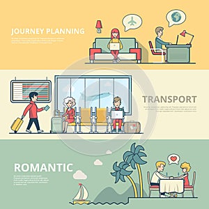 Linear Flat Family planing journey transport