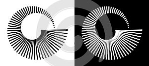 Linear form of spiral, line rotation set