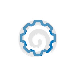 Linear Gear or Cog Icon. Vector illustration isolated on white background