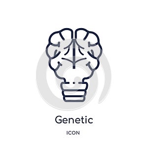 Linear genetic modification icon from Artificial intellegence and future technology outline collection. Thin line genetic