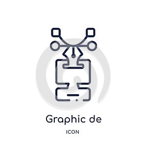 Linear graphic de icon from Creative process outline collection. Thin line graphic de vector isolated on white background. graphic