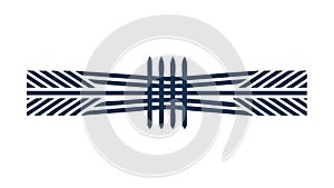 Linear Grid Pattern Abstract Geometric Intersecting Lines Design, vector design Generative AI