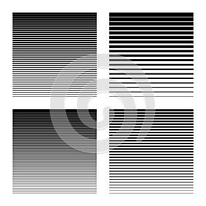 Linear halftone background with gradient effect. Set of vector