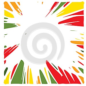 Linear Hand Drawing Curved Light Rays, Comic Speech Bubble