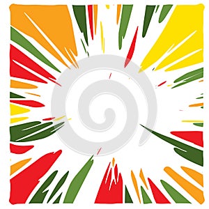 Linear Hand Drawing Curved Light Rays, Comic Speech Bubble