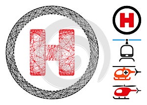 Linear Helicopter Landing Spot Vector Mesh photo
