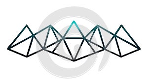 Linear Hexagonal Grid Abstract Geometric Pattern Vector, vector design Generative AI