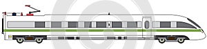 Linear high-speed train vector express railway illustration