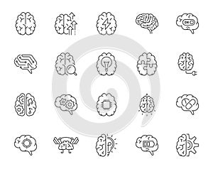 Linear icons for brain activity