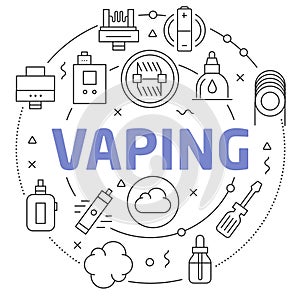 Linear illustration vaping