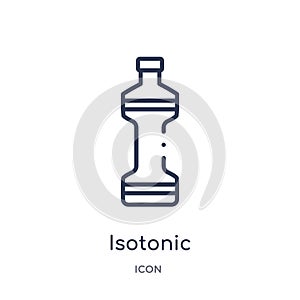 Linear isotonic icon from Gym and fitness outline collection. Thin line isotonic icon isolated on white background. isotonic