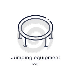 Linear jumping equipment icon from Gym equipment outline collection. Thin line jumping equipment icon isolated on white background