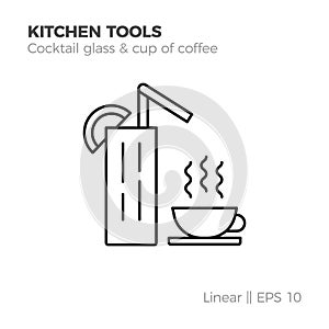 Linear kitchenware icon