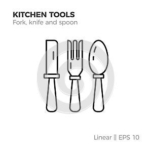 Linear kitchenware icon