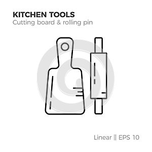 Linear kitchenware icon