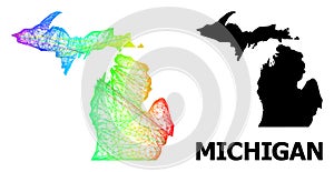 Linear Map of Michigan State with Spectrum Gradient