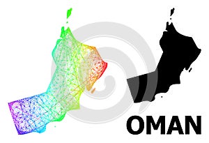 Linear Map of Oman with Spectrum Gradient