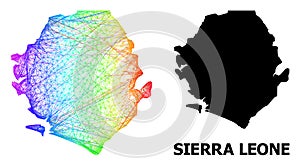 Linear Map of Sierra Leone with Spectrum Gradient
