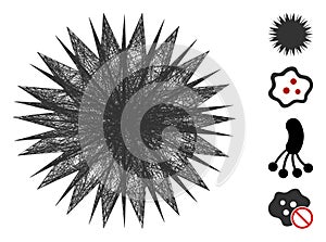 Linear Microbe Spore Vector Mesh