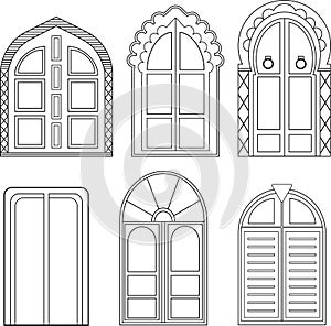 Linear  mughal doors