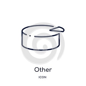 Linear other icon from Content outline collection. Thin line other vector isolated on white background. other trendy illustration