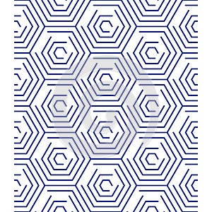 Linear pattern, background with outline hexagons